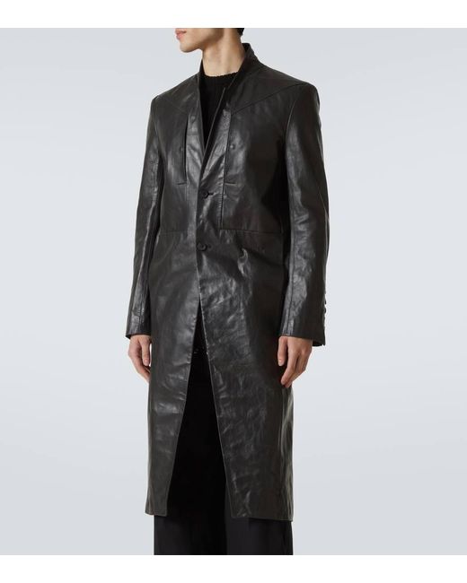 Rick Owens Mantel Aus Leder in Black für Herren