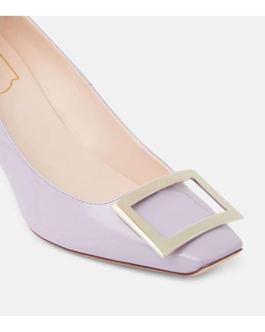 Roger Vivier Pink Trompette 70 Patent Leather Pumps