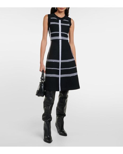 Dorothee Schumacher Black Checked Midi Dress