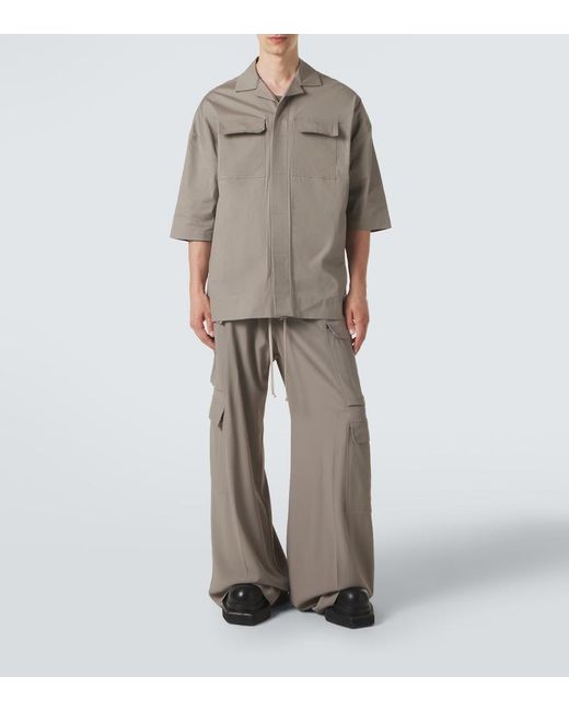 Rick Owens Gray Cargobelas Cady Cargo Pants for men