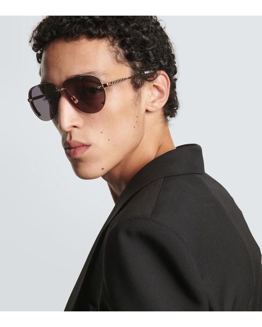 Dior Metallic Neodior A1U Aviator Sunglasses for men