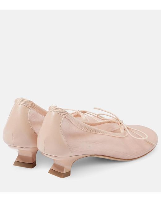 Simone Rocha Pink Mesh Ballet Pumps