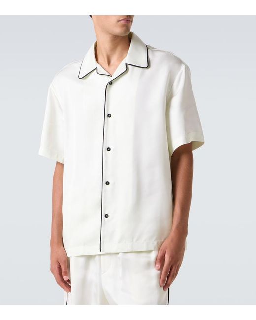 Jil Sander White Oversized Bowling Shirt for men