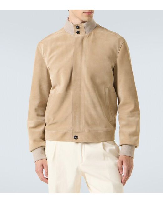 Zegna Natural Suede Blouson for men