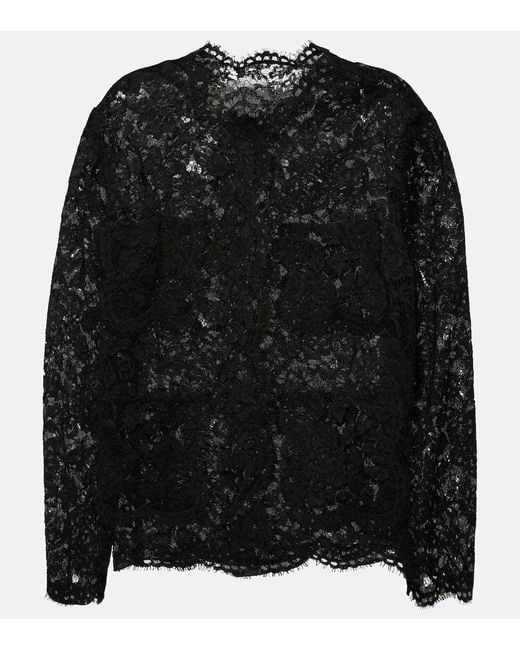 Blusa in pizzo di Dolce & Gabbana in Black
