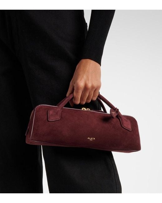 Alaïa Purple Le Teckel Suede Clutch