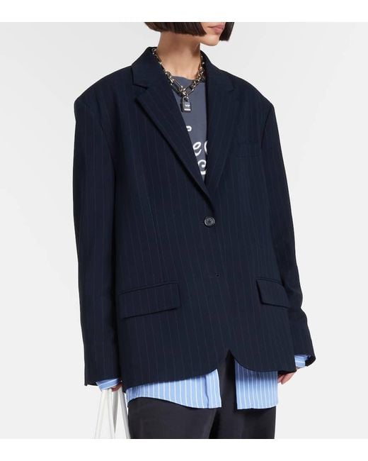 Acne Blue Single-Breasted Blazer