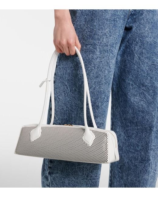 Alaïa White Le Teckel Medium Leather Shoulder Bag