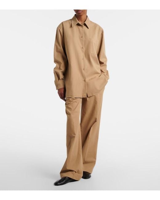 The Row Natural Tansy Cotton And Cashmere Shirt