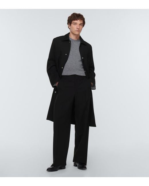 Abrigo De Lana Oversized Jil Sander de hombre de color Black