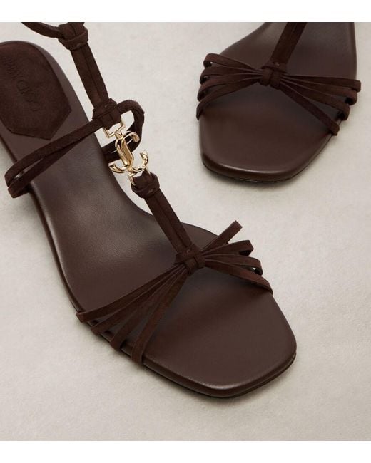 Jimmy Choo Black Frann 35 Suede Sandals