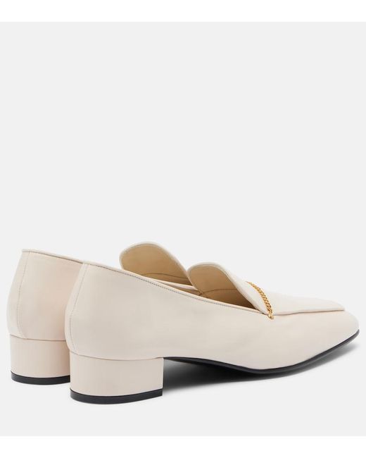 Herbert Levine White Fair And Square Leather Loafer Pumps