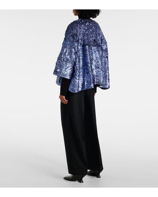 Dries Van Noten Blue Sequined Jacket