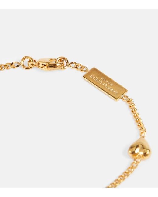 Saint Laurent Metallic Opyum Heart Charm Bracelet