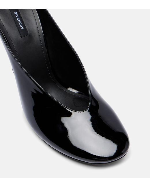 Givenchy Black Patent Leather Sculptural Pumps 95