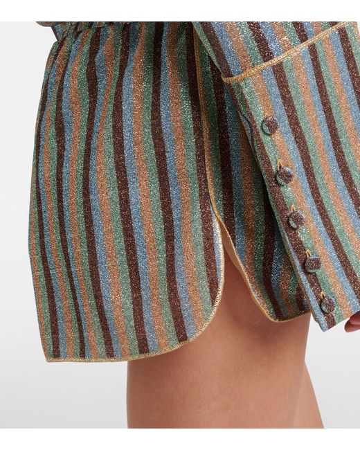 Oseree Multicolor Lumiere Striped Shorts