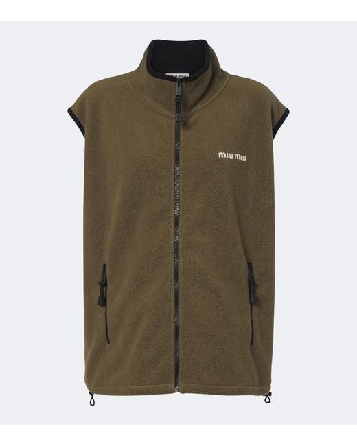 Miu Miu Green Fleece Vest