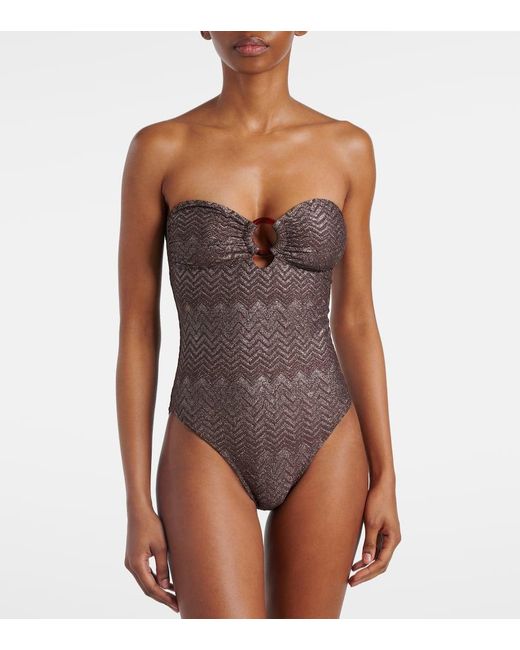 Melissa Odabash Brown Badeanzug Barbuda