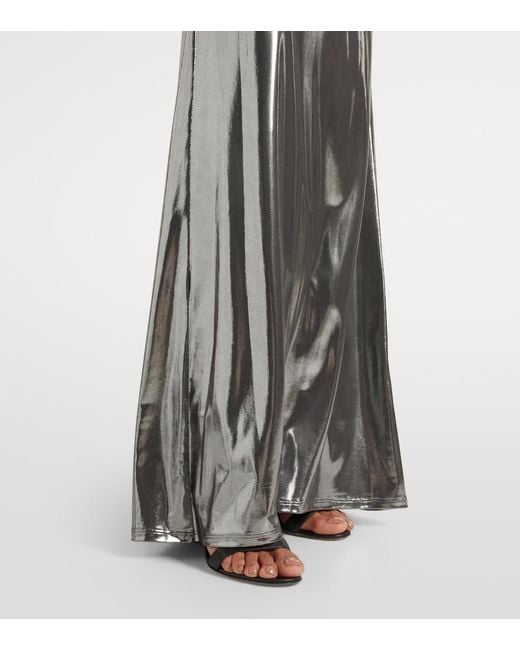 The Sei Gray Metallic Jersey Gown
