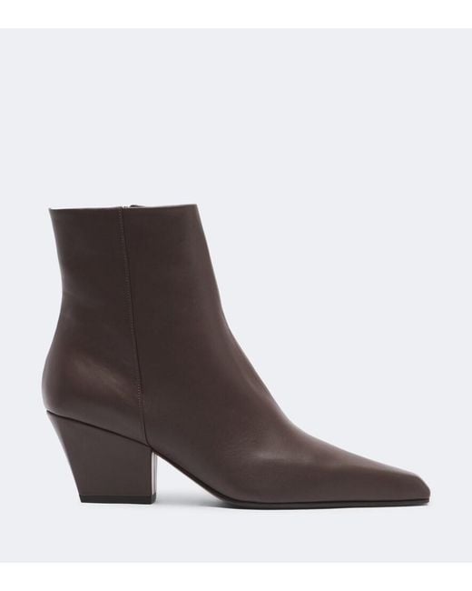 Paris Texas Brown Jane Leather Ankle Boots
