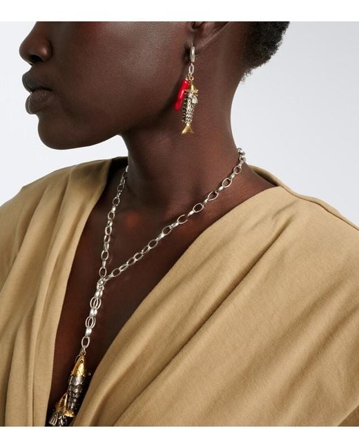 Isabel Marant White River Drop Earrings