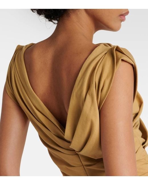 Abito Midi di Dries Van Noten in Metallic
