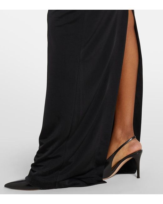Rebecca Vallance Black Domenica Halterneck Gown