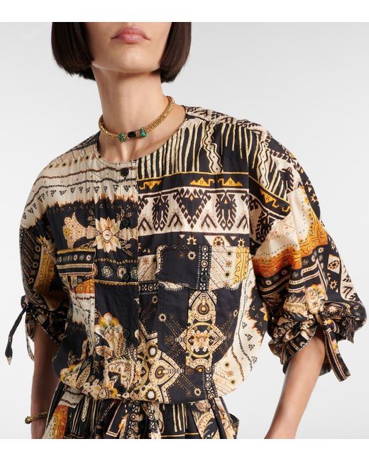 Isabel Marant Multicolor Niely Printed Cotton Romper