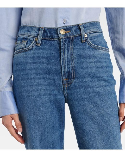 Jeans Flared Retro Flare De Tiro Medio 7 For All Mankind de color Blue