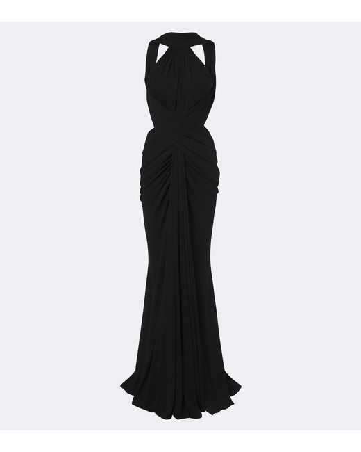 Elie Saab Black Draped Gown
