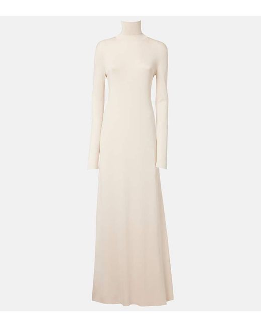Loro Piana Natural Maxikleid Lyskamm Aus Seide
