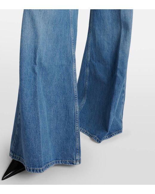 FRAME Blue High-Rise Jeans Extra Wide Leg