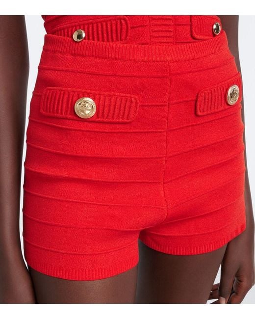 retroféte Red Sandra Knitted Shorts