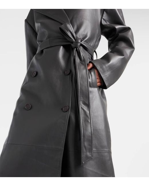 Trench Tina in similpelle di Frankie Shop in Black