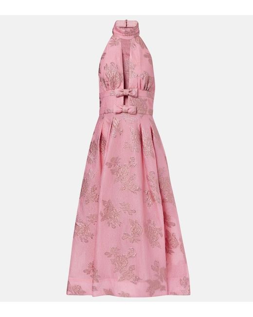 Rebecca Vallance Pink Benette Brocade Cocktail Dress