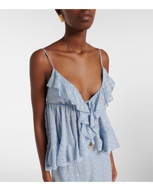 Zimmermann Blue Daylight Ruffled Top