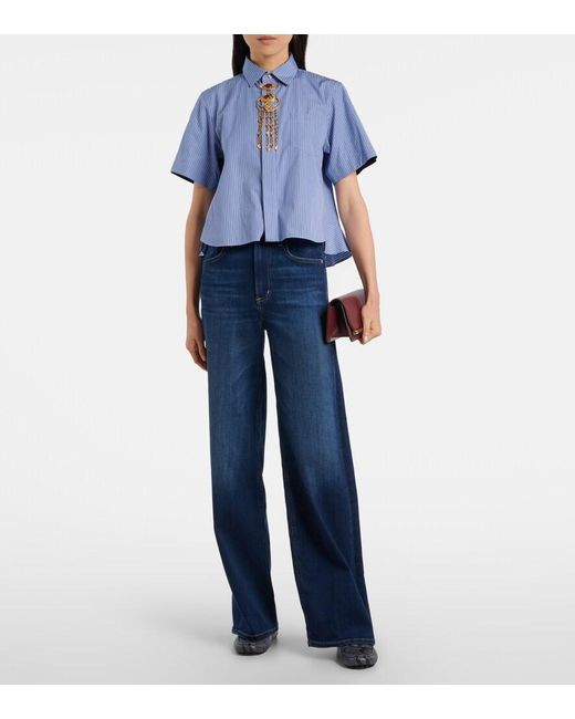 Citizens of Humanity Blue Lyra High-Rise Wide-Leg Jeans