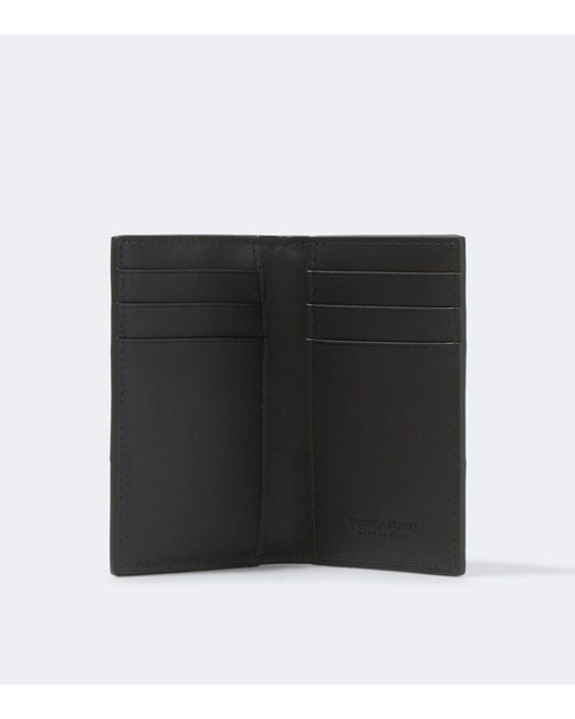 Bottega Veneta Black Intreccio Leather Card Holder for men