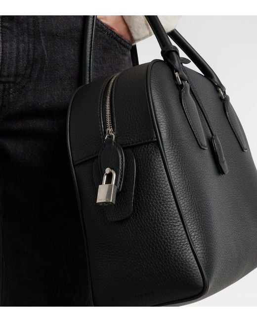 The Row Black India 12.00 Leather Top-Handle Bag