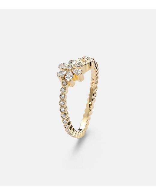 Sophie Bille Brahe White Cosmos Fleur 18Kt Ring With Diamonds