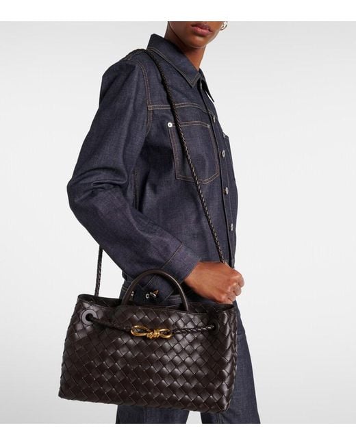 Bottega Veneta Black East-West Andiamo Leather Tote Bag