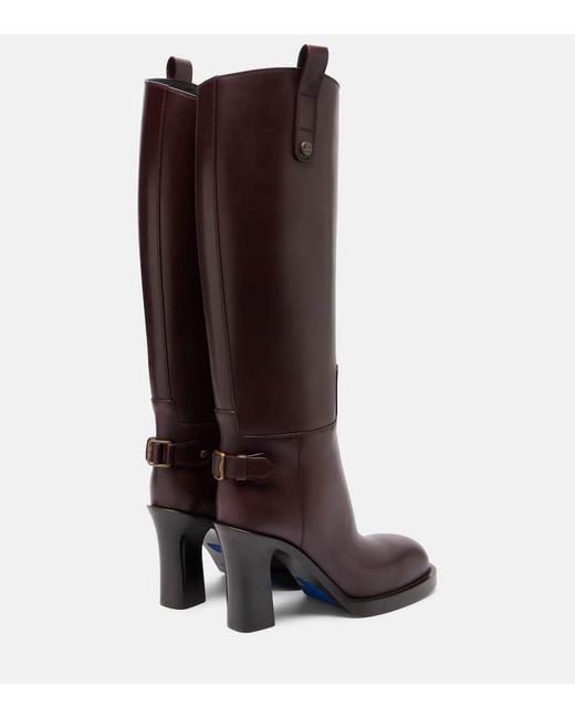 Burberry Brown Stiefel Cavalier 85 Aus Leder