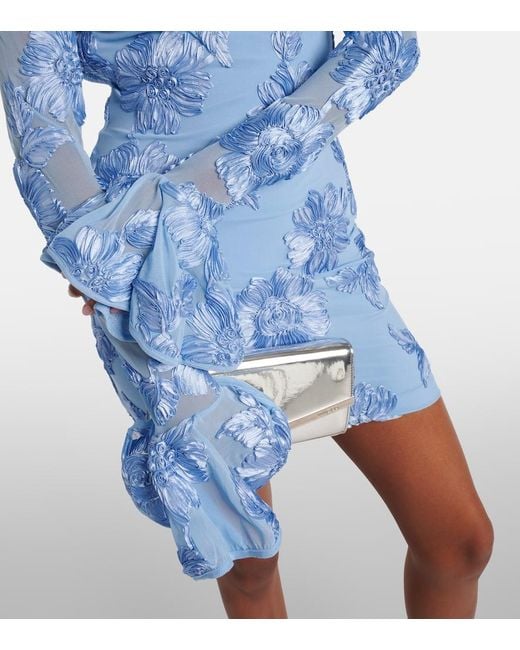 ROTATE ワンピース Floral-applique ruched minidress964540 ROTATE ワンピース Floral-applique ruched minidress964540