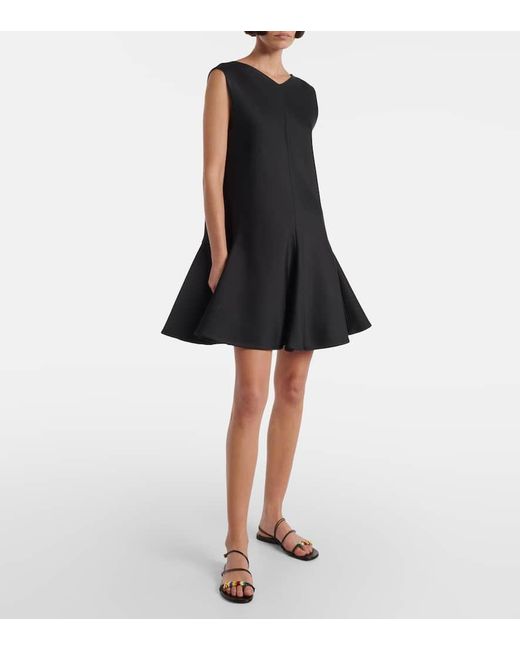 Khaite Black Mel Crepe Minidress