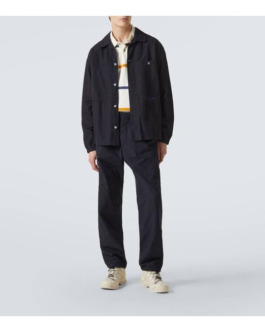 Stone Island Hemdjacke Marina Aus Baumwoll-Canvas in Blue für Herren