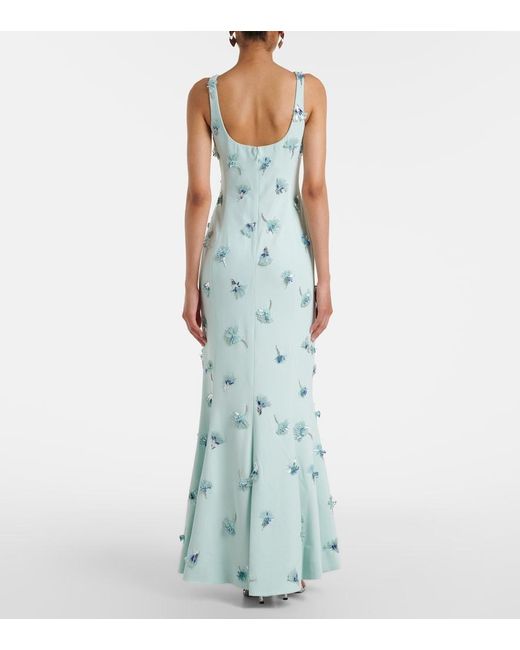 Jonathan Simkhai Blue Briella Embellished Gown