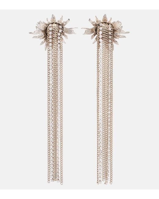 Boucles D'Oreilles Sunflower A Ornements Alexander McQueen en coloris White