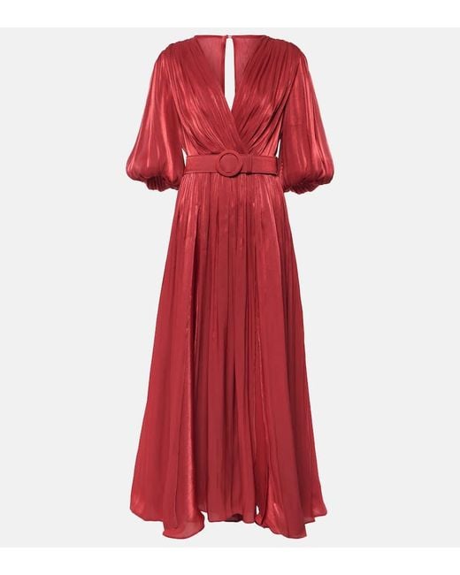 Costarellos Red Brennie Georgette Maxi Dress