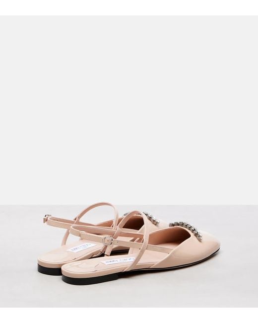 Jimmy Choo Pink Belinda Patent Leather Flats
