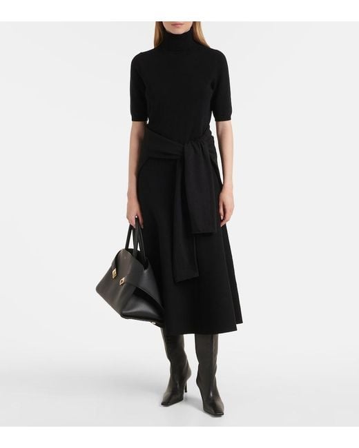 Jardin Des Orangers Black Cashmere Turtleneck Sweater